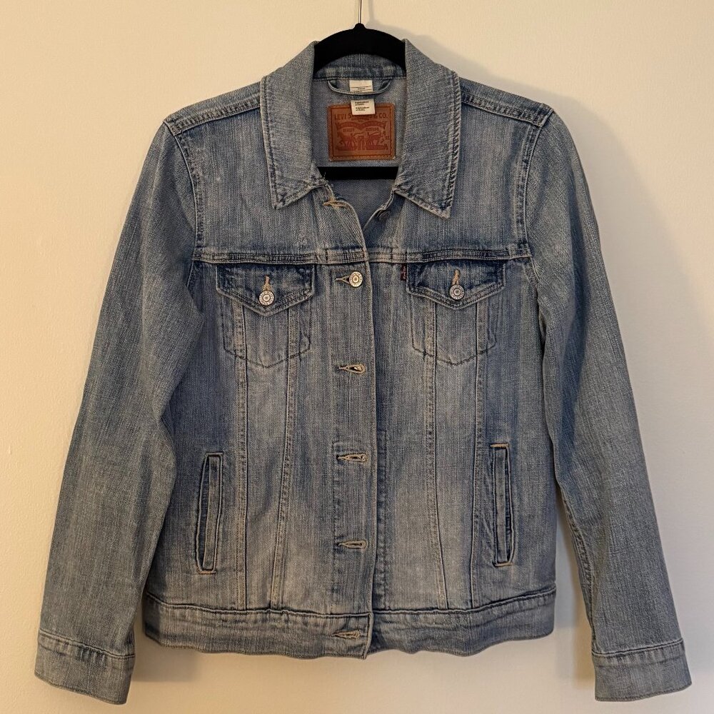 Levi's Classic Denim Trucker Jacket in Light Wash Womens Sz S